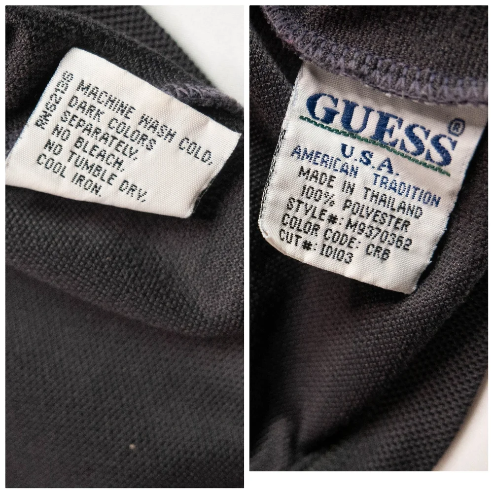 Guess Jeans USA Mens 2XL XXL Black Short Sleeve Polo Shirt - Picture 12 of 12